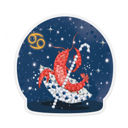 Кристальная мозаика ФРЕЯ арт.ALVM-068 Знаки зодиака. Рак (магнит) 9х9 см