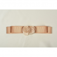 Вставка из лент с розами арт.TBY.HTEX.20.2 160х25мм цв.розово-персиковый уп.5шт