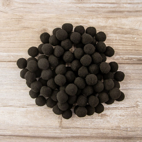 Помпоны декоративные, россыпь, диаметр 20 мм, 100 шт, цвет черный Помпоны декоративные, россыпь, диаметр 20 мм, 100 шт, цвет черный