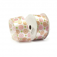 CK-13.2 цв.63 Лента атласная с рисунком арт.TBY.ЛДР.CK-13.2 шир.4см цв.63 уп.9,14 м