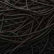 Канитель мягкая, гладкая арт.KAN/MK1,3-16 матовый, цв.черный уп.100 г