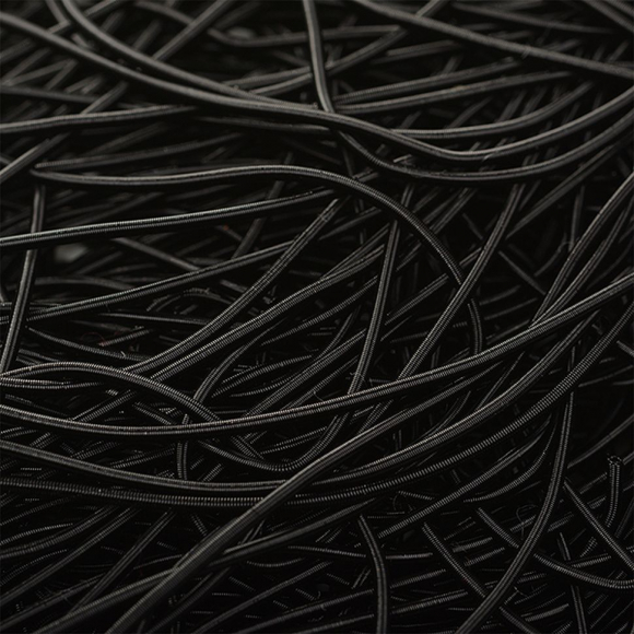 Канитель мягкая, гладкая арт.KAN/MK1,3-16 матовый, цв.черный уп.100 г