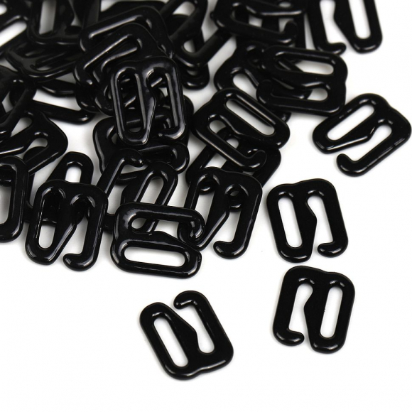 Крючок для бюстгальтера металл TBY-67793 d08мм, цв.02 черный, уп.100шт