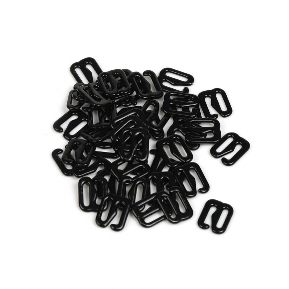 Крючок для бюстгальтера металл TBY-67793 d08мм, цв.02 черный, уп.100шт