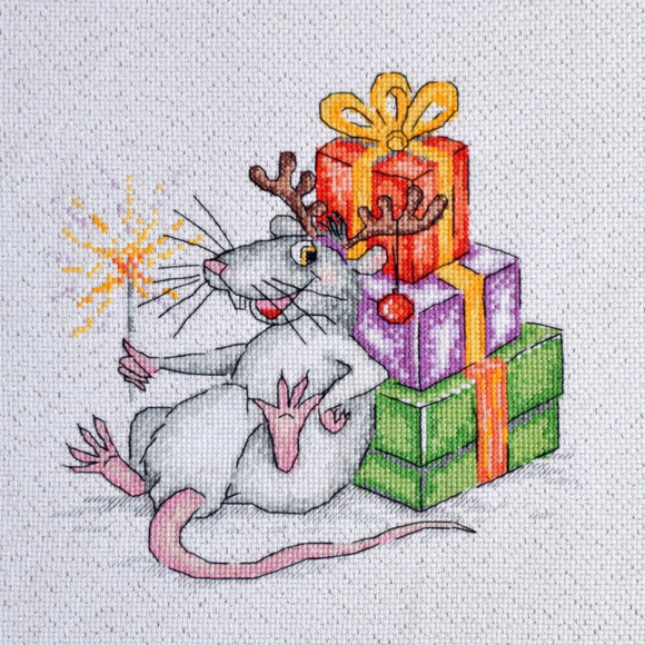 Набор для вышивания МАРЬЯ ИСКУСНИЦА арт.01.033.32 Грызун года 20х20 см Набор для вышивания МАРЬЯ ИСКУСНИЦА арт.01.033.32 Грызун года 20х20 см