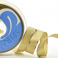 162290_Лента металлик,SPIRAL ( SAFISA), арт.25223-25мм, 25 м, цвет 101, золотой