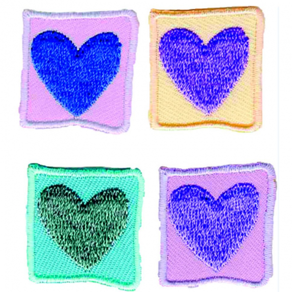 Термоаппликации HKM "Herz blau im hellblauen Viereck"