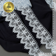 Кружево гипюр KRUZHEVO арт.TR.8G8420B шир.50мм цв.05 голубой, уп.9м