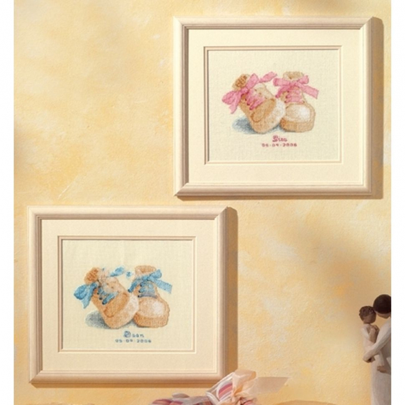 Набор для вышивания VERVACO арт.PN-0011694 Первые башмачки 19х16 см