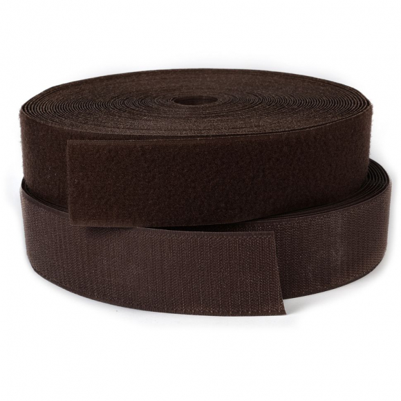 Лента липучка TBY пришивная кач.B шир.50мм цв.F299 коричневый уп.25м (пара) Лента липучка TBY пришивная кач.B шир.50мм цв.F299 коричневый уп.25м (пара)