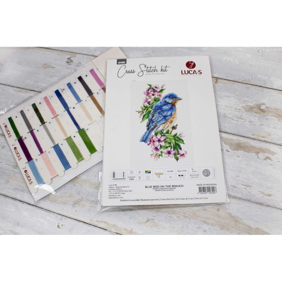 Набор для вышивания "Синяя птица на ветке" Набор для вышивания "Синяя птица на ветке"