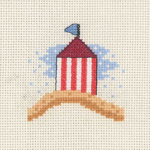 Набор для вышивания PERMIN арт.14-3134 Домик на пляже 9х9 см