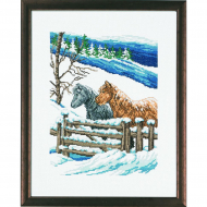 Набор для вышивания PERMIN арт.92-5410 Зима 29х37 см Набор для вышивания PERMIN арт.92-5410 Зима 29х37 см