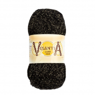Пряжа VISANTIA LUXE new (85% вискоза, 15% люрекс) 5х100г/240м цв.13 черный с золотистым
