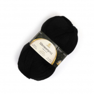Пряжа для вязания КАМТ Шелкопряд (70% п/т шерсть, 30% искусственный шелк) 5х100г/300 цв.003 черный