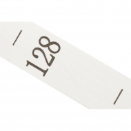 Размерники полиэстер 128 белый 10х25 мм ТВ в рул. 800 шт (20м)