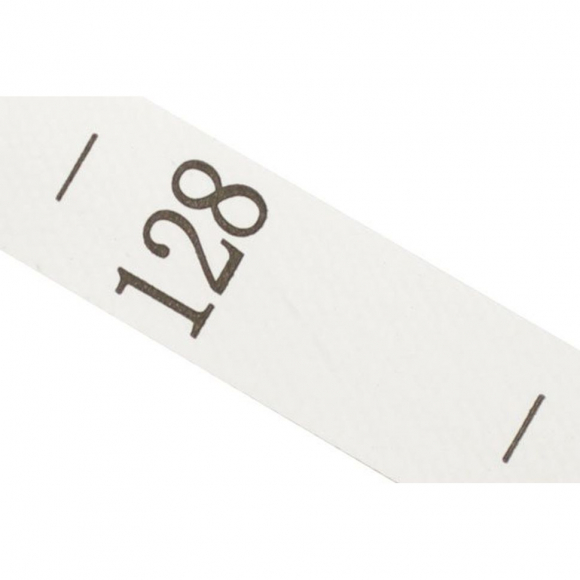 Размерники полиэстер 128 белый 10х25 мм ТВ в рул. 800 шт (20м)