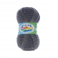 Пряжа ALPINA ROMANTIC (100% шерсть) 5х100г/300м цв.14 св.серый-коричневый-серый