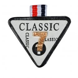 Аппликация пришивная CLASSIC 7 арт.TBY.SHEV.24 4х3,5см цв.черн/бел/красн уп.20шт