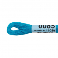 Нитки для вышивания Gamma мулине (0001-0206) 100% хлопок 24 x 8 м цв.0085 ярк.бирюзовый