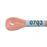 Нитки для вышивания Gamma мулине (0207-0819) 100% хлопок 24 x 8 м цв.0703 персиковый