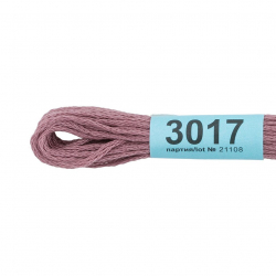 Нитки для вышивания Gamma мулине (0820-3070) 100% хлопок 24 x 8 м цв.3017 сливовый