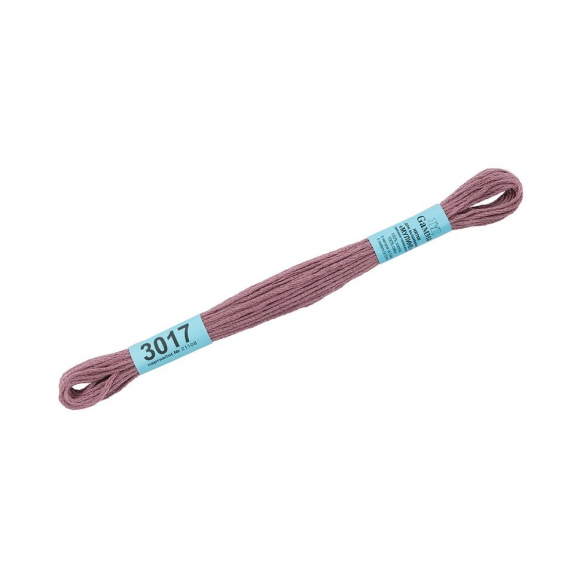 Нитки для вышивания Gamma мулине (0820-3070) 100% хлопок 24 x 8 м цв.3017 сливовый