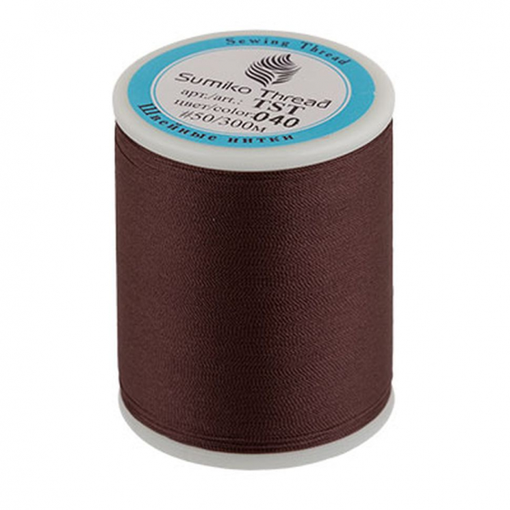 Нитки для трикотажных тканей SumikoThread TST 50 100% нейлон 300 м (328 я) цв.040 т.коричневый