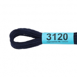 Нитки для вышивания Gamma мулине (3071-3172) 100% хлопок 24 x 8 м цв.3120 т.т.синий
