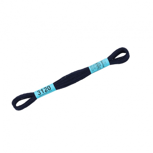 Нитки для вышивания Gamma мулине (3071-3172) 100% хлопок 24 x 8 м цв.3120 т.т.синий