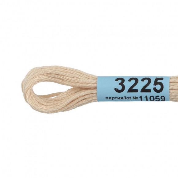 Нитки для вышивания Gamma мулине (3173-6115) 100% хлопок 24 x 8 м цв.3225 бл.бл.серый