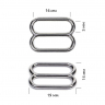 Пряжка регулятор для купальника металл TBY-816C.SW 16мм цв.никель, уп.1000шт