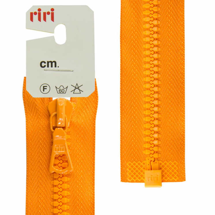 107353_Молния riri тракторная разъёмная 1 замок, 6 мм, 40 cм, цвет 2403, оранжевый