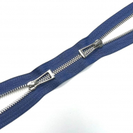 Молния мет. титан №5 никель два замка 75см D398 джинсовый