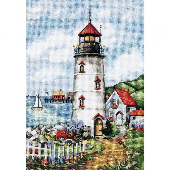 Набор для вышивания DIMENSIONS арт.DMS-02436 Маяк в бухте 25х36 см
