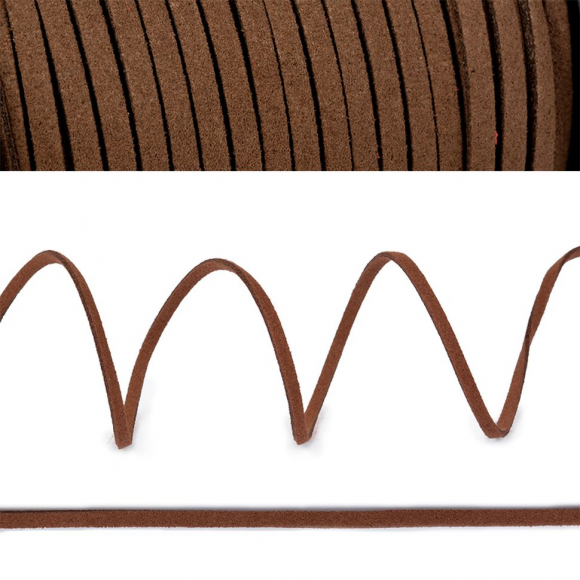 Шнур/тесьма (иск.замша) TBY.SLR300 2-3мм цв.коричневый F300 уп.50м