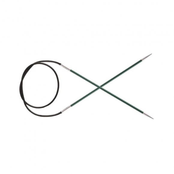 47065 Knit Pro Спицы круговые для вязания Zing 3мм/40см, алюминий
