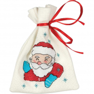 Набор для вышивания KLART арт. 8-402 Мешочек с Дедом Морозом 10х13,5 см
