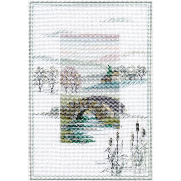 Набор для вышивания DERWENTWATER DESIGNS арт.MM2 Winter Bridge 25х17,2 см