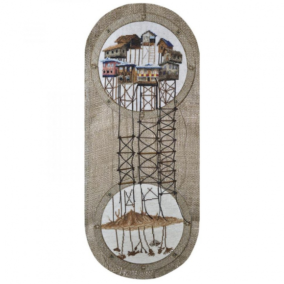 Набор для вышивания мулине НОВА СЛОБОДА арт.ОК0001 Параллельные миры 2 по 20х20 см