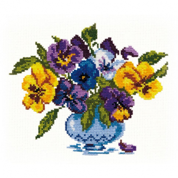 Набор для вышивания ЧУДЕСНАЯ ИГЛА арт.40-03 Анютины глазки 19х16 см Набор для вышивания ЧУДЕСНАЯ ИГЛА арт.40-03 Анютины глазки 19х16 см