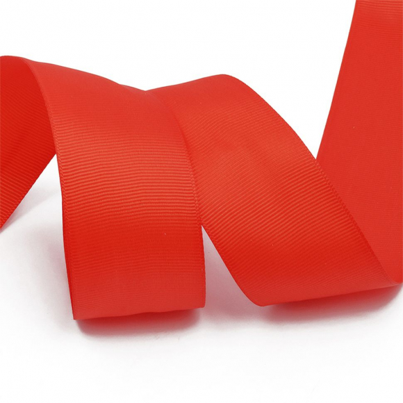 Лента Ideal репсовая в рубчик шир.38мм цв. 235 класс.красный уп.27,42м