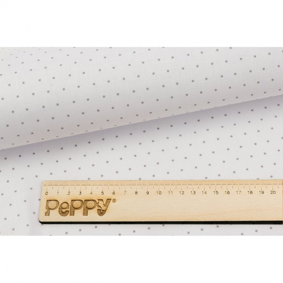 Ткань для пэчворка PEPPY Бабушкин Сундучок 140 г/м? 100% хлопок цв.БС-53 горох белый уп.50х55 см