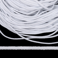 Шнур круглый х/б 05мм с наполнителем цв.001 белый уп.100 м