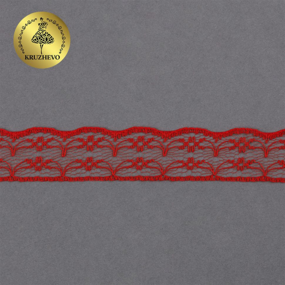 Кружево-трикотаж KRUZHEVO арт.TBY 1663 шир.20мм цв.03 красный, уп.27,4м Кружево-трикотаж KRUZHEVO арт.TBY 1663 шир.20мм цв.03 красный, уп.27,4м