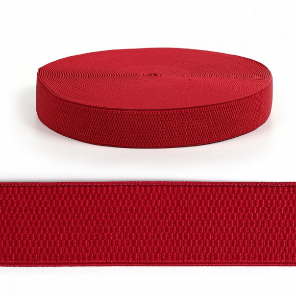 Резинка TBY помочная Ультра арт.RD.40148 шир.40мм цв.148 красный рул.25м