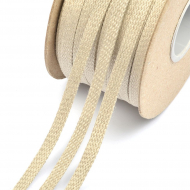 Шнур плоский х/б 09мм 6641 цв.071 льняной уп.45м