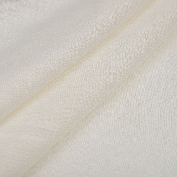Ткань льняная 190 г/м? лен 40%, вискоза 60% шир.140 см арт.TBY.Li.1002.01 цв.01 экрю уп.1м