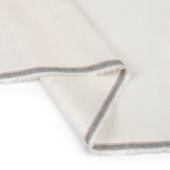 Ткань льняная 190 г/м? лен 40%, вискоза 60% шир.140 см арт.TBY.Li.1002.01 цв.01 экрю уп.1м