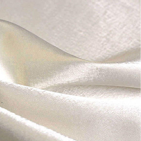 Ткань креп сатин 140г/м? 100% ПЭ шир.150см арт.Л4000 цв.001 экрю уп.5м